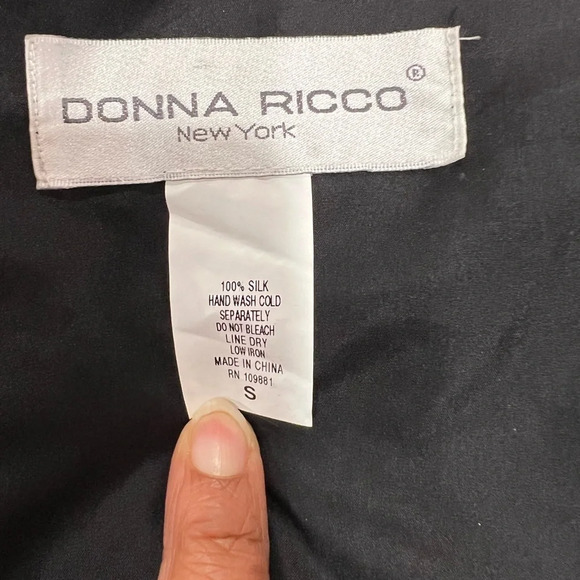 Donna Rico 100% SILK cocktail dress size S - Picture 7 of 7